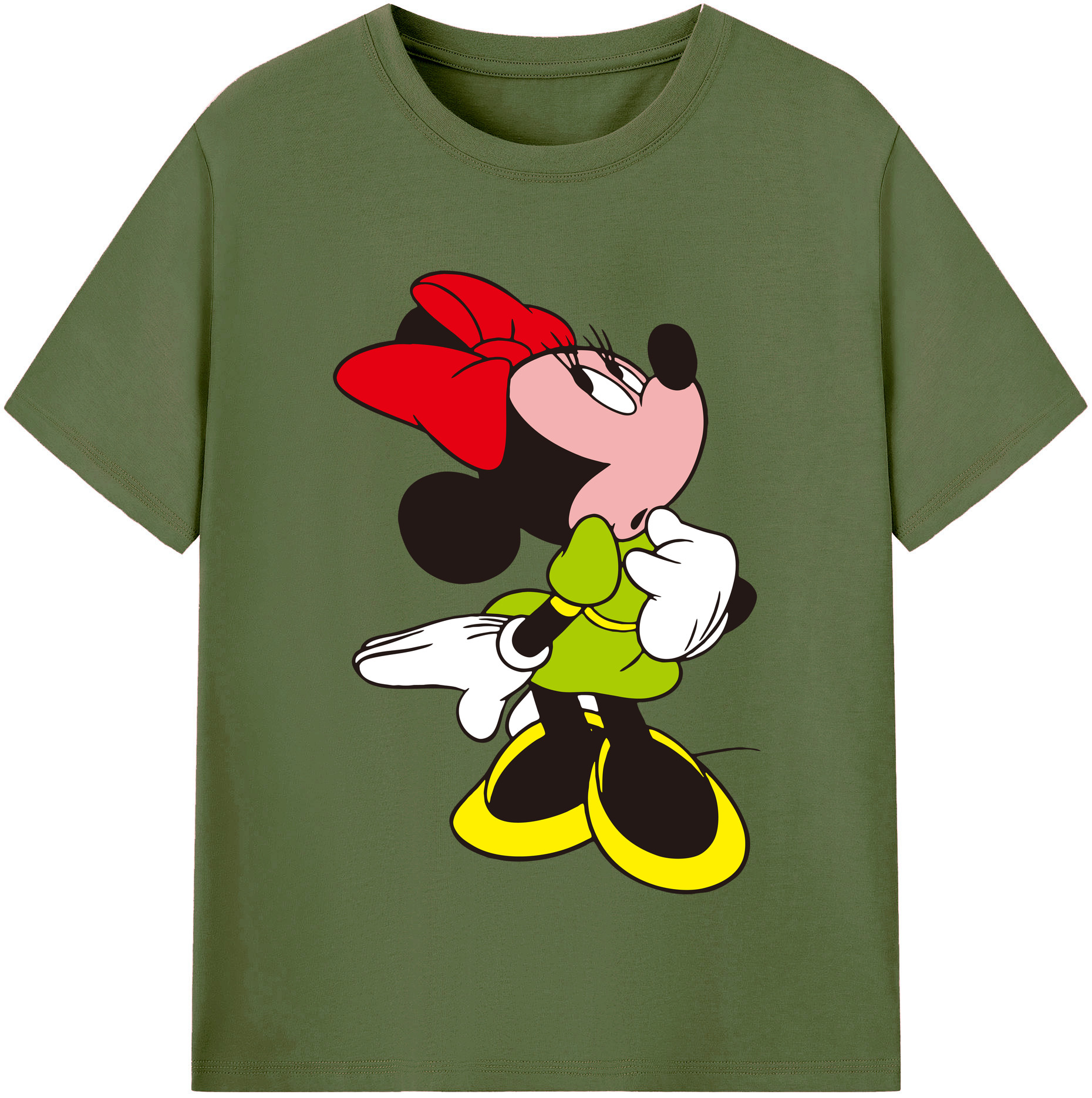 （画像用） ミッキーマウス Mickey Mouse 綿100％半袖Tシャツ（フロントプリント）